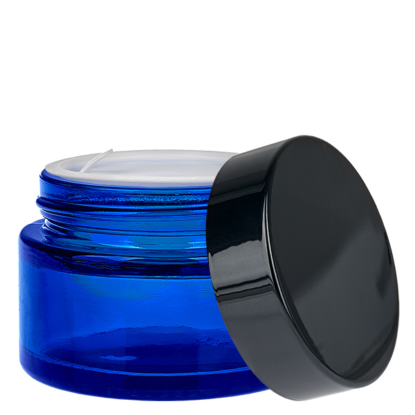 Glazen pot 30ml blauw met inlay deksel UNiTWIST Glazen pot 30ml blauw met inlay deksel UNiTWIST
