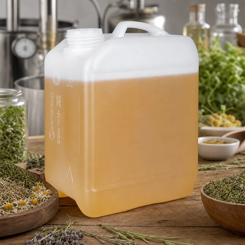 HDPE-kan van 2,5 liter met schroefdraad, zonder deksel, geschikt voor kruidendestillaten