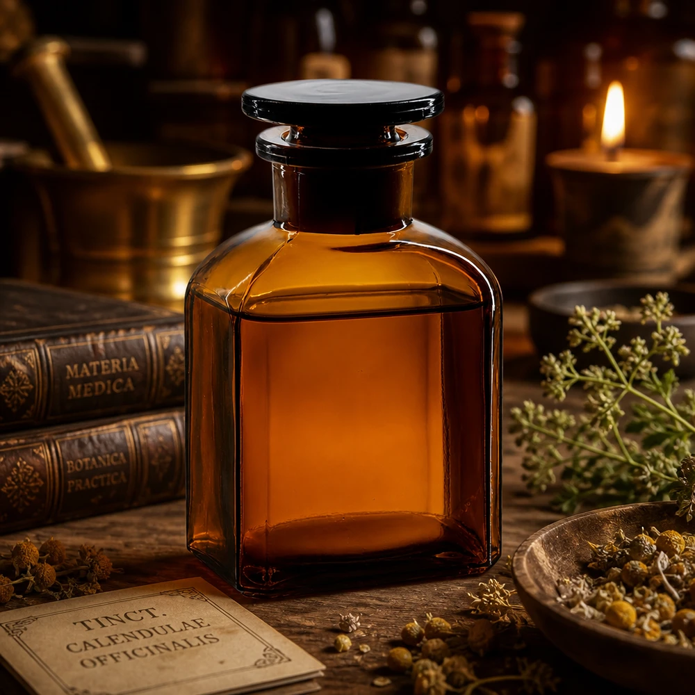 Vierkant-apothekersfles 150 ml wijde hals bruin glas incl. glazen stop 150 ml vierkante bruine glazen fles met hoekige vorm, brede hals en glazen stop, voor natuurgeneeskunde