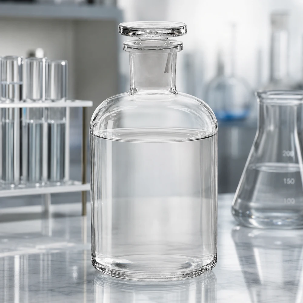 Apothekersfles 500 ml nauwe hals helder glas incl. glazen stop Klassieke laboratoriumfles van 500 ml, helder, met smalle hals en luchtdichte glazen dop