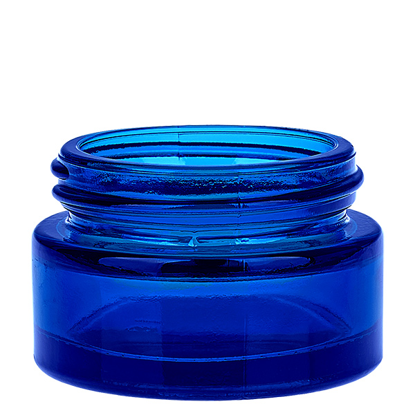 Glazen pot 20ml blauw met deksel UNiTWIST