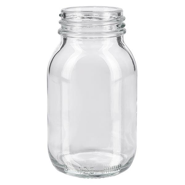 125ml fles wijde hals helder glas