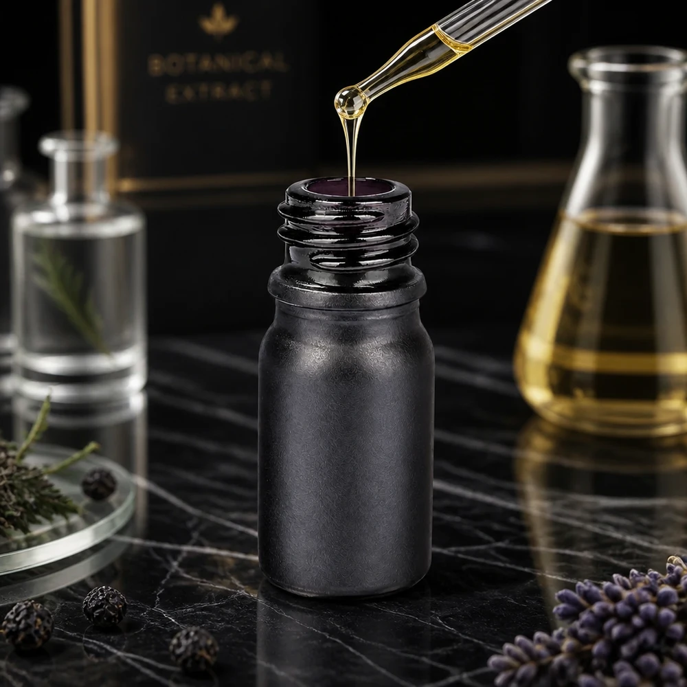 5ml apothekersfles BlackLine UT18/5 UNiTWIST Navulbaar 5ml apothekersflesje BlackLine UT18/5 UNiTWIST voor duurzame cosmeticaverpakking
