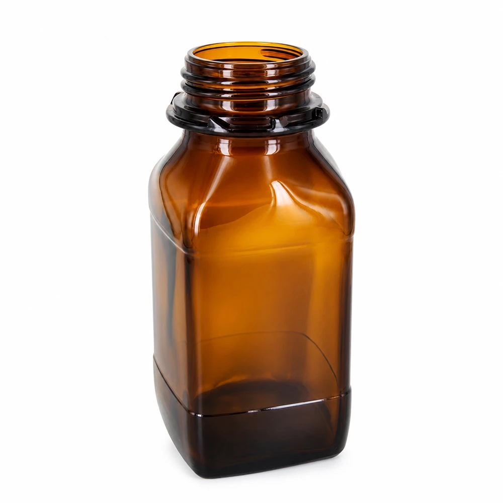 Voorraadfles van 500 ml van bruin glas – uw betrouwbare bescherming voor waardevolle stoffen 500 ml chemiefles van amberkleurig glas voor het veilig bewaren van chemicaliën