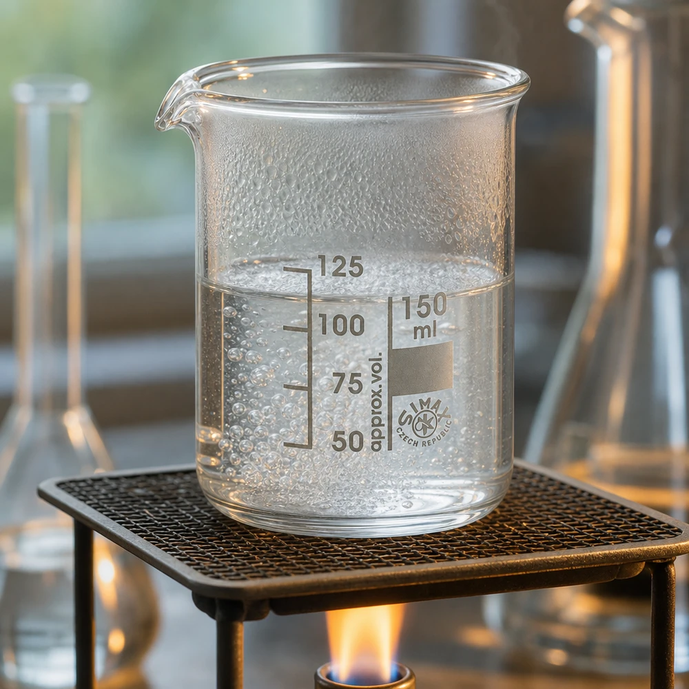 Bekerglas 150 ml van hittebestendig borosilicaatglas (laag model) Lage maatbeker van 150 ml gemaakt van hoogwaardig borosilicaatglas voor nauwkeurige metingen
