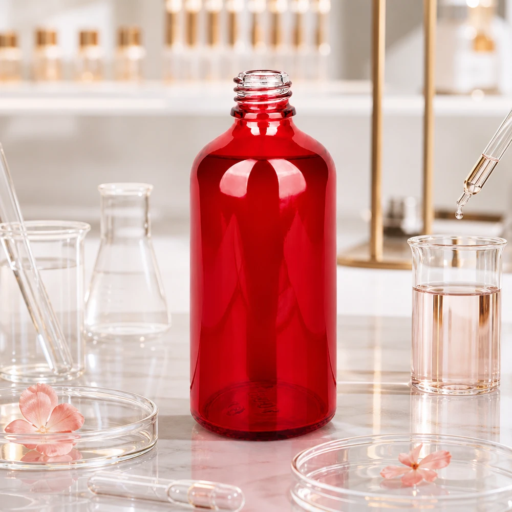 Apothekersfles 100ml RedLine UT18/100 UNiTWIST RedLine apothekersfles 100ml met slank silhouet en ergonomisch ontwerp