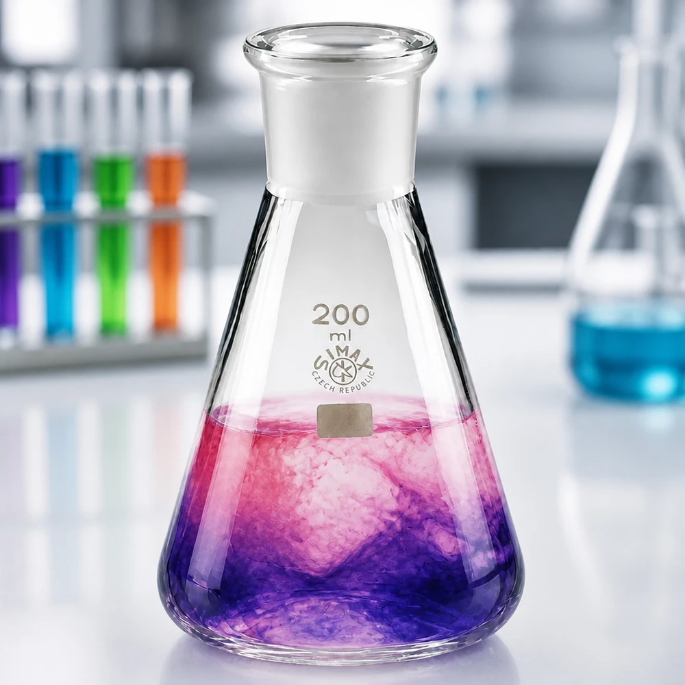 Erlenmeyer 200 ml nauwe hals borosilicaat met slijpstuk 29/32 Erlenmeyer 200 ml nauwe hals borosilicaat met slijpstuk 29/32
