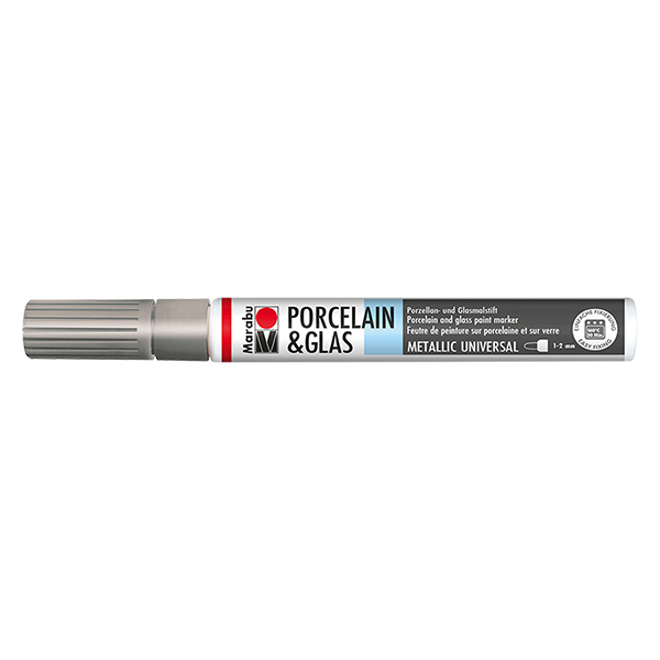 Krijt zilver 1-2mm voor glas/porselein (082)