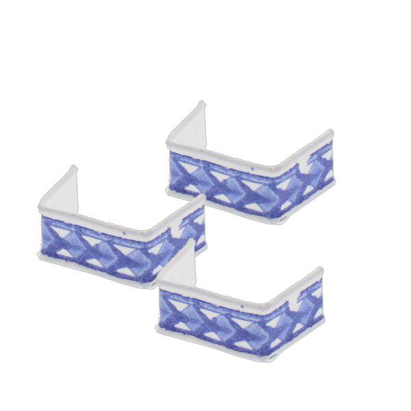 1 papieren U-clip, lengte 33, blauw/wit