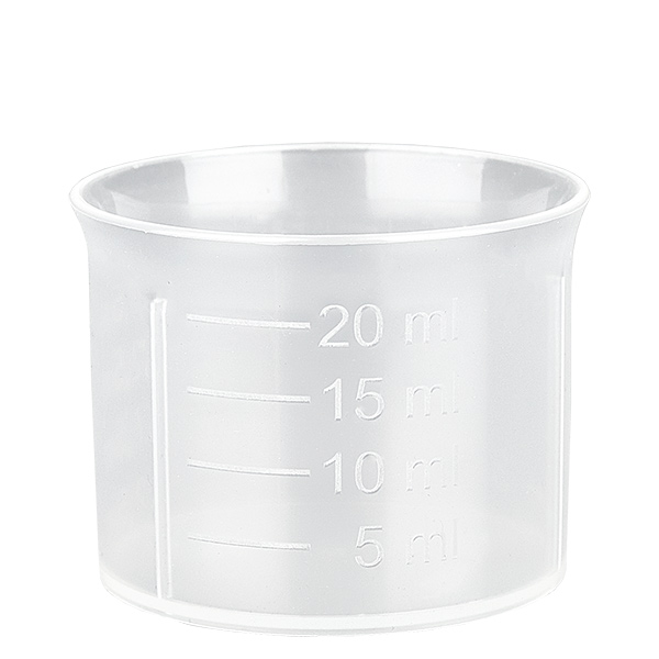 20 ml transparante doseerbeker met schaalverdeling ApoGlas