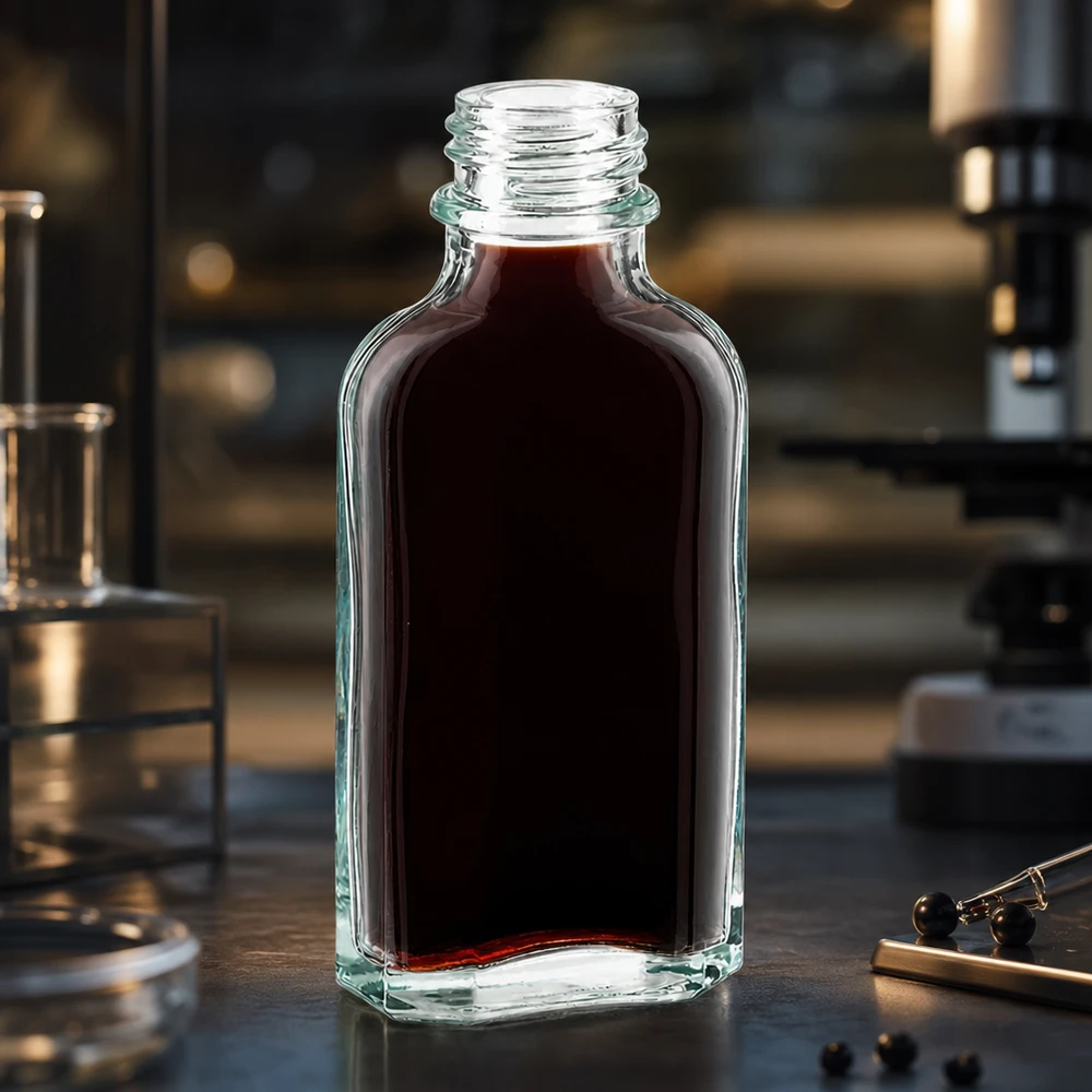Flesje van 50 ml van helder glas met het kenmerkende Me-platform voor tincturen