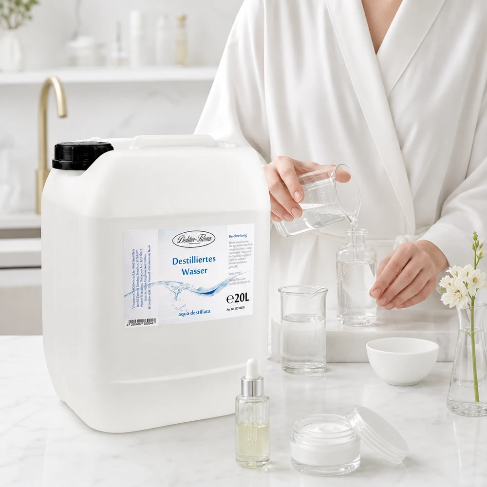 20 liter gedestilleerd water - Aqua dest in blanke premium jerrycan van Doktor Klaus Doktor-Klaus gedestilleerd water 20L ideaal voor cosmeticaproductie en doe-het-zelfverzorgingsproducten