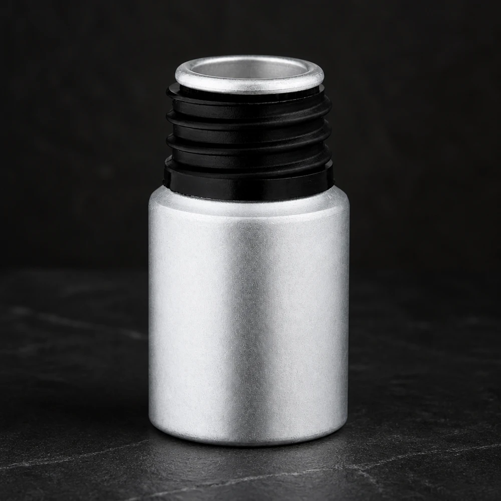 10 ml aluminium fles gebeitst zonder sluiting Milieuvriendelijk aluminium flesje van 10 ml gemaakt van recyclebaar aluminium met een duurzame coating