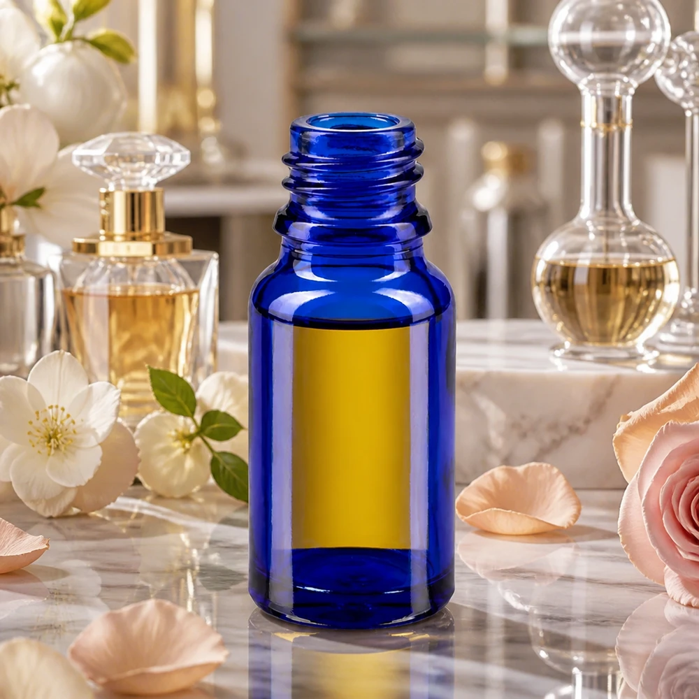Blauwe glazen fles 10ml 10ml apothekersflesje met stabiele basis en ergonomische vorm voor veilig gebruik