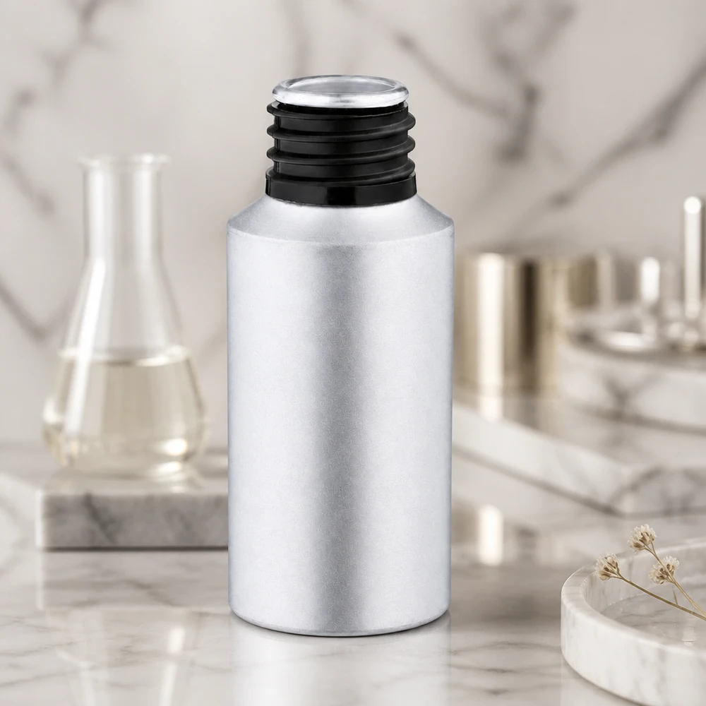 30 ml aluminium fles gebeitst zonder sluiting Duurzame aluminium fles van 30 ml met robuust ontwerp, perfect voor zelfgemaakte verzorgingsproducten