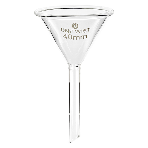 Glazen trechter ø40mm borosilicaat UNiTWIST Glazen trechter ø40mm borosilicaat UNiTWIST