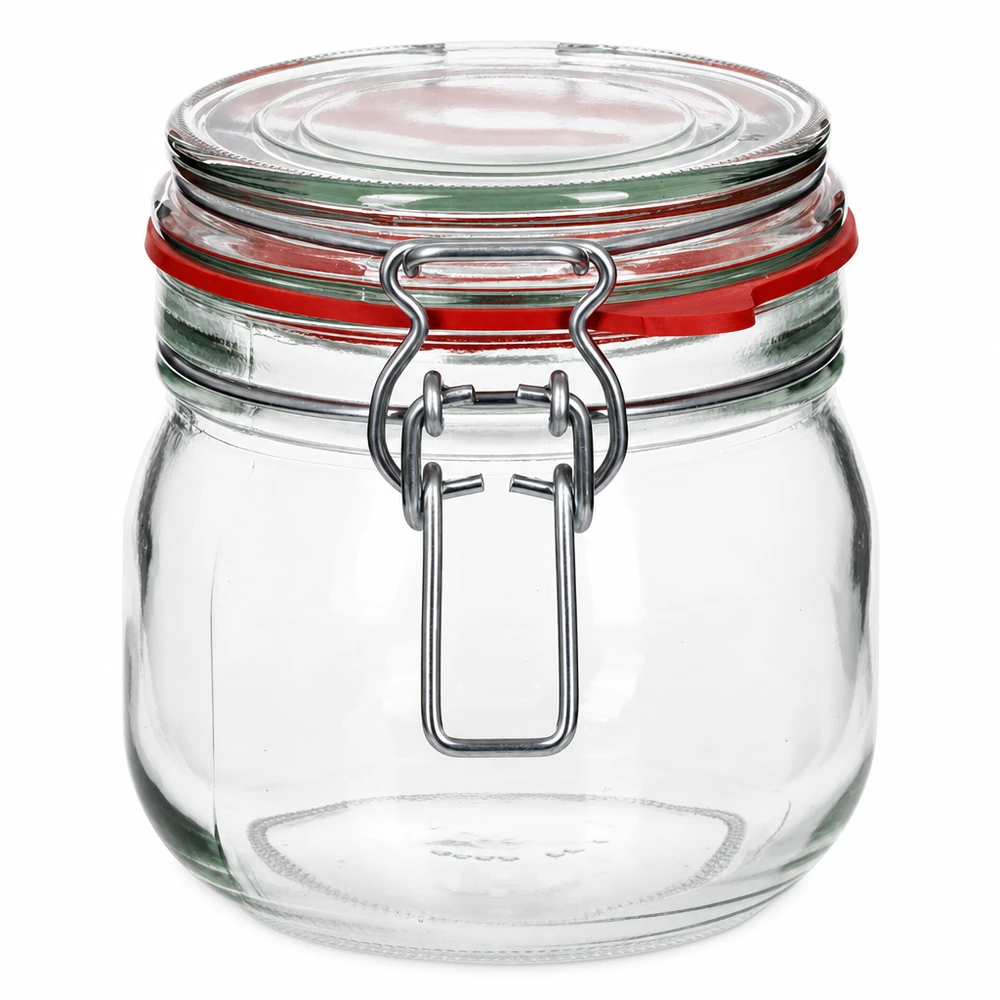 634 ml voorraadpot type G met beugelsluiting UN.. 634ml voorraadpot met draaibare top voor keuken en huishouden