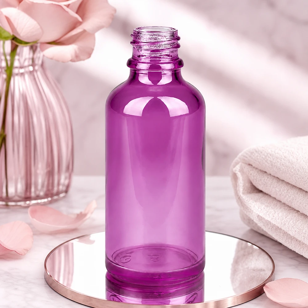 50ml apothekersfles PurpleLine UT18/50 UNiTWIST 50 ml PurpleLine UT18/50 UNiTWIST fles in intens paars voor stijlvolle productpresentatie