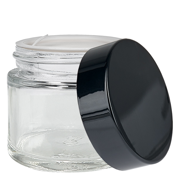 Glazen pot 60ml helder met deksel UNiTWIST