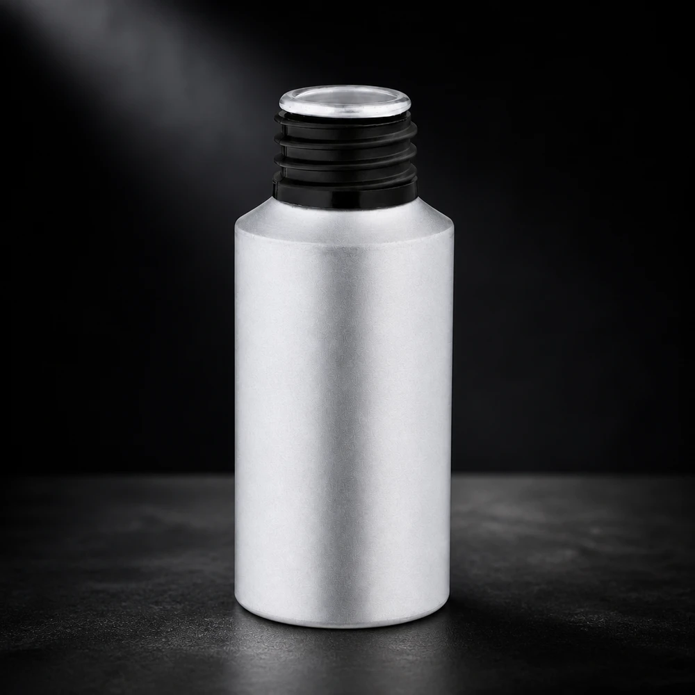 30 ml aluminium fles gebeitst zonder sluiting Handig 30ml flesje van gebeitst aluminium, perfect voor op reis en mobiele toepassingen onderweg