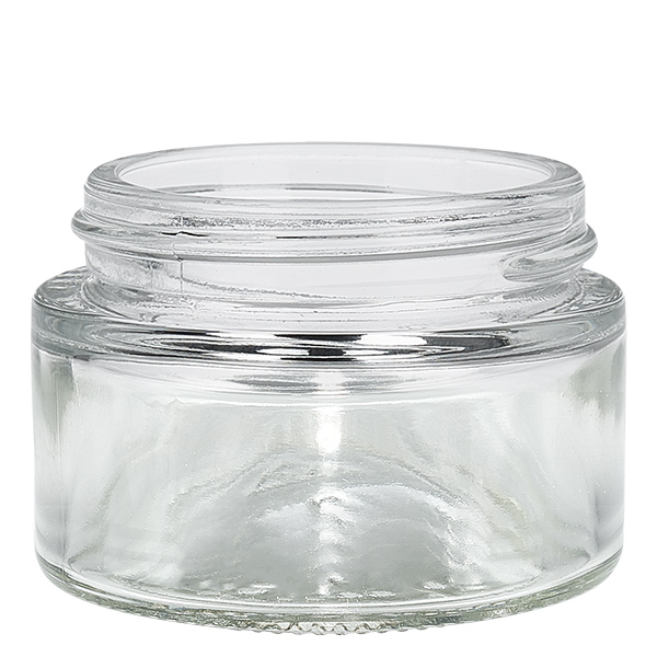Glazen pot 30ml helder met inlay deksel UNiTWIST
