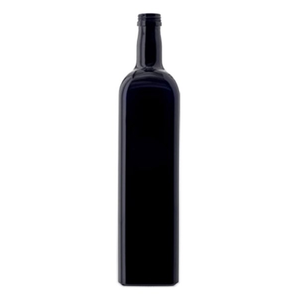 Oliefles, violetglas 1000ml hoekig, UNI 31.5x24