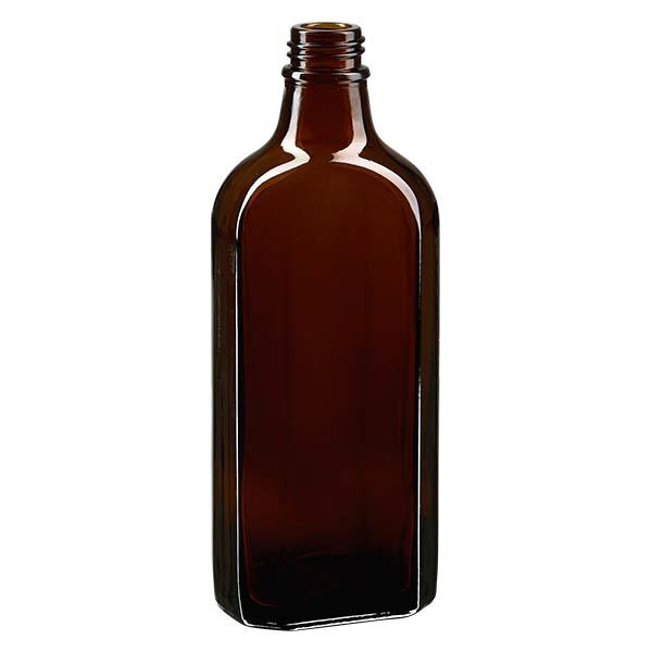 200 ml bruine meplatfles met DIN 22 monding 200 ml bruine meplatfles met DIN 22 monding
