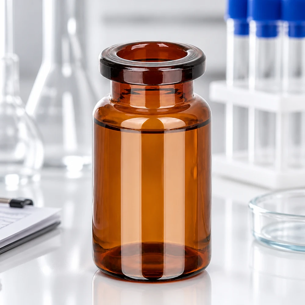 Injectiefles bruin glas 5ml Kompakte Injektionsflasche 5ml Braunglas mit breiter Öffnung und stabilem Boden