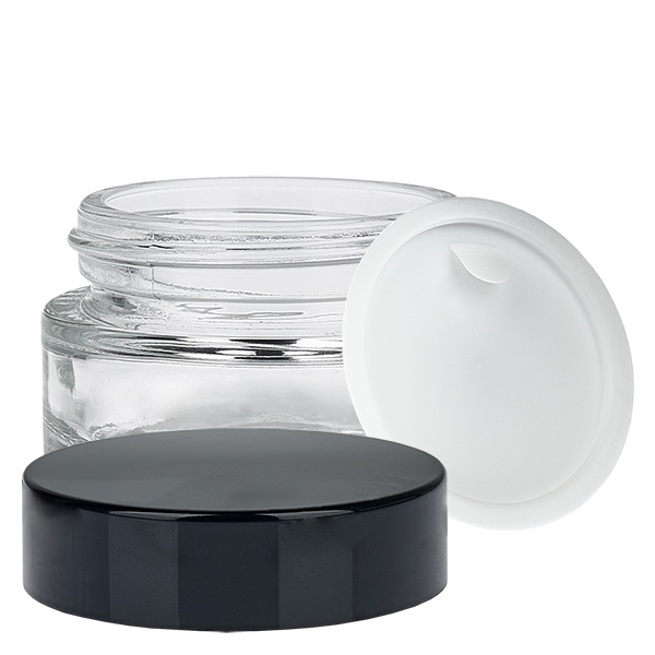 Glazen pot 20ml helder met deksel UNiTWIST