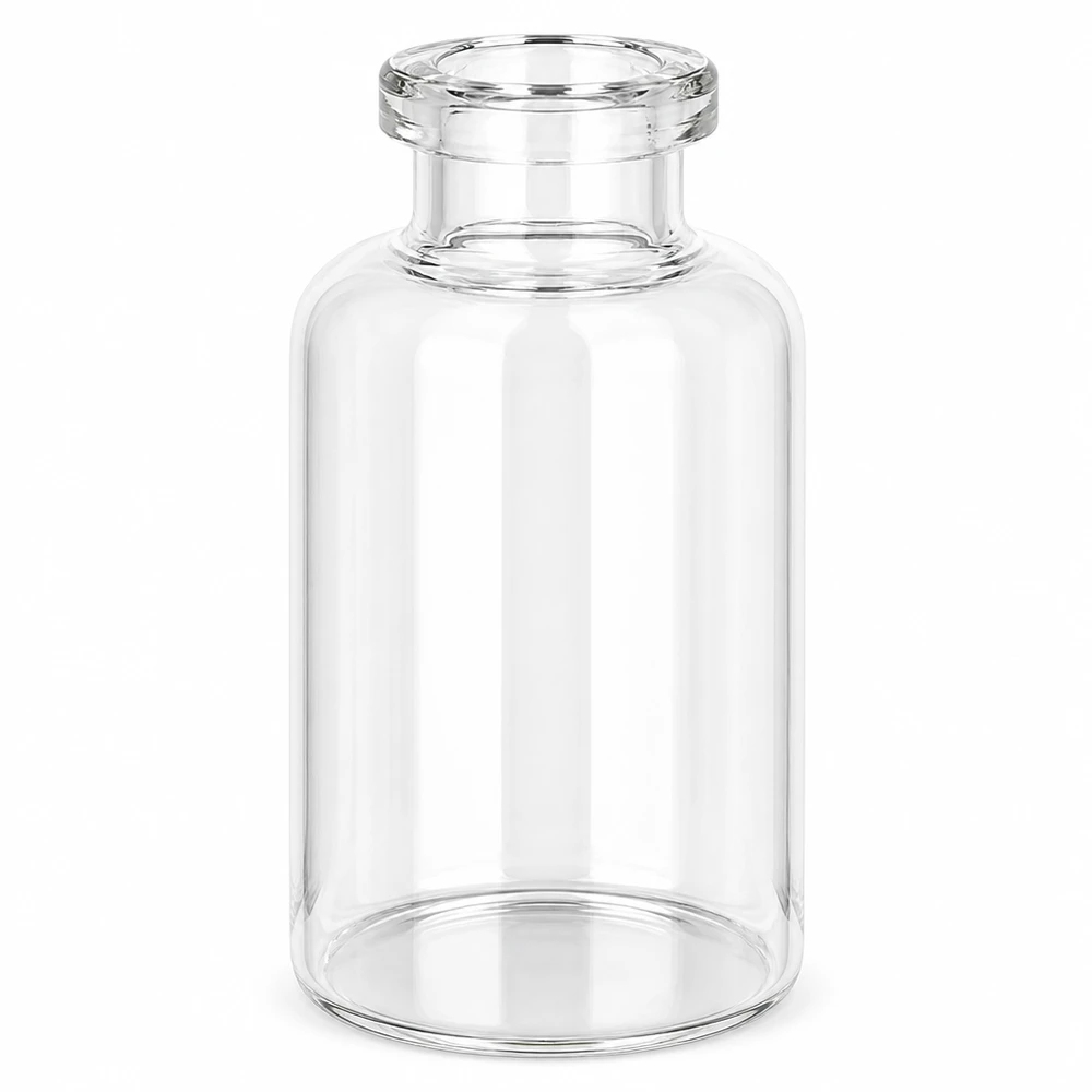 Injectiefles helder glas 30ml Zylindrische Klarglas Injektionsflasche 30ml mit engem Hals und flachem Boden