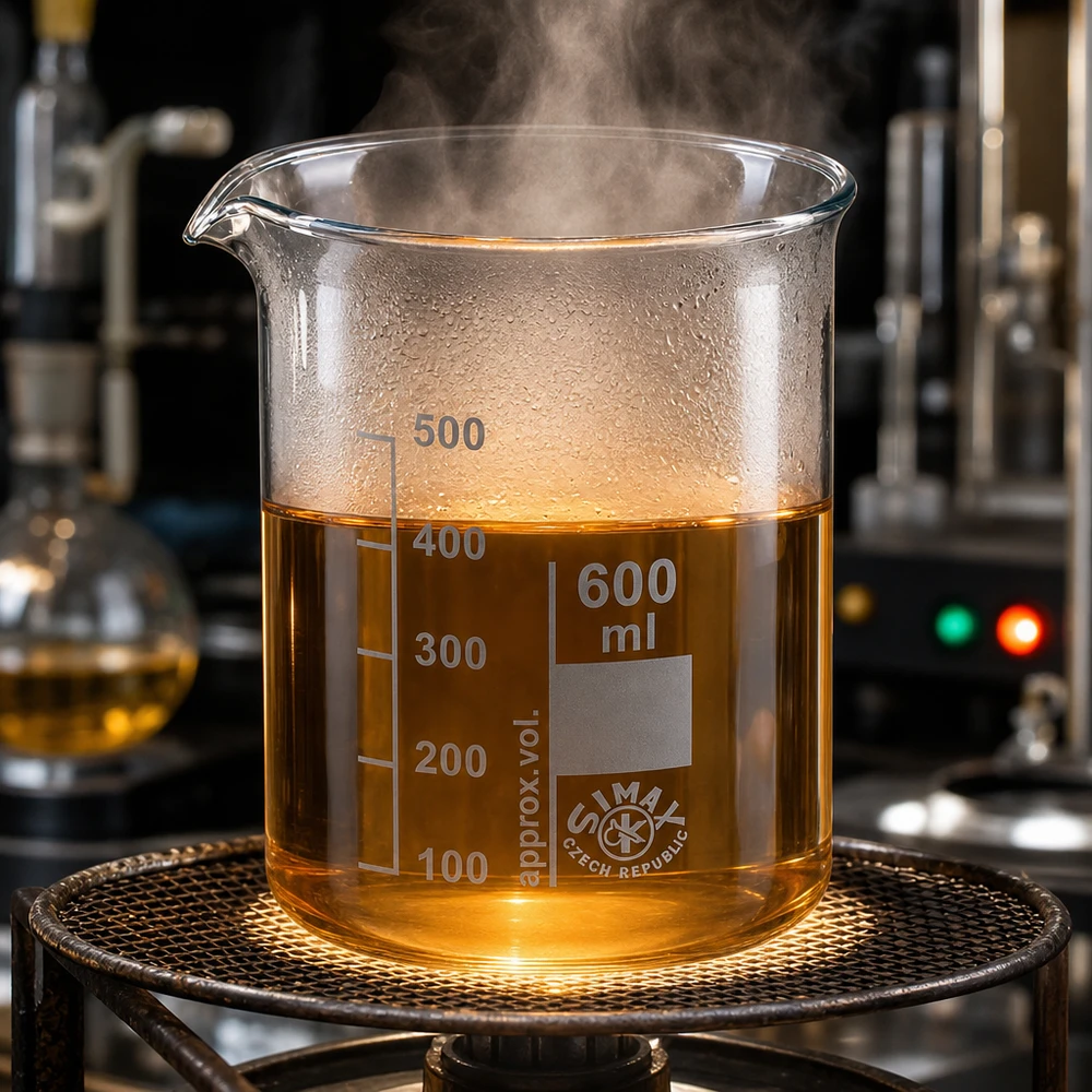 Bekerglas 600 ml van hittebestendig borosilicaatglas (laag model) Maatbeker 600 ml lage vorm met duidelijk zichtbare milliliterverdeling gemaakt van borosilicaatglas
