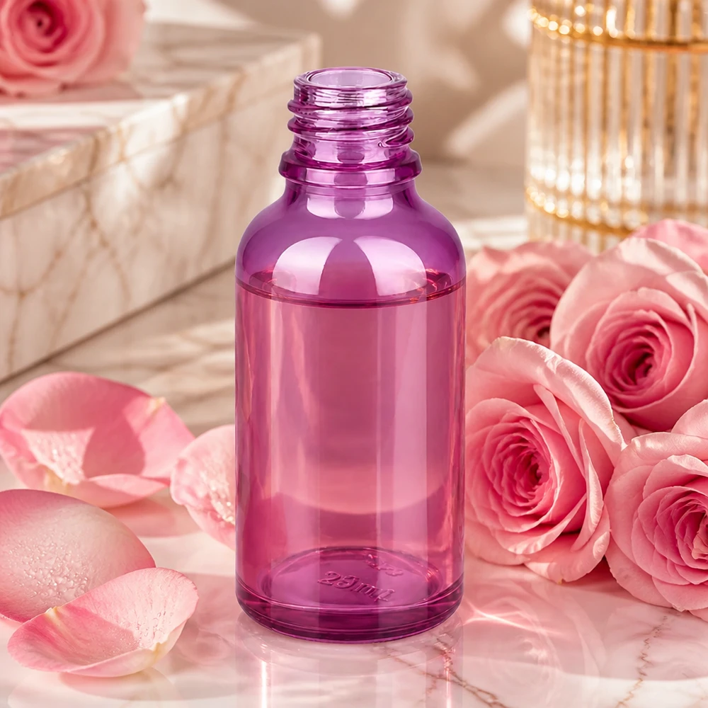 30ml apothekersfles PurpleLine UT18/30 UNiTWIST 30ml PurpleLine fles in elegant paars ontwerp, ideaal voor parfums en schoonheidsproducten