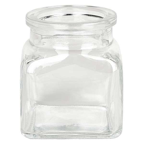 Kurkfles Quadratus 120ml helder, opening 39 mm, zonder kurk Kurkfles Quadratus 120ml helder, opening 39 mm, zonder kurk