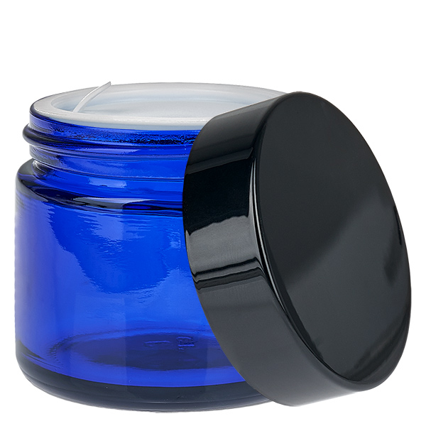 Glazen pot 60ml blauw met deksel UNiTWIST Glazen pot 60ml blauw met deksel UNiTWIST