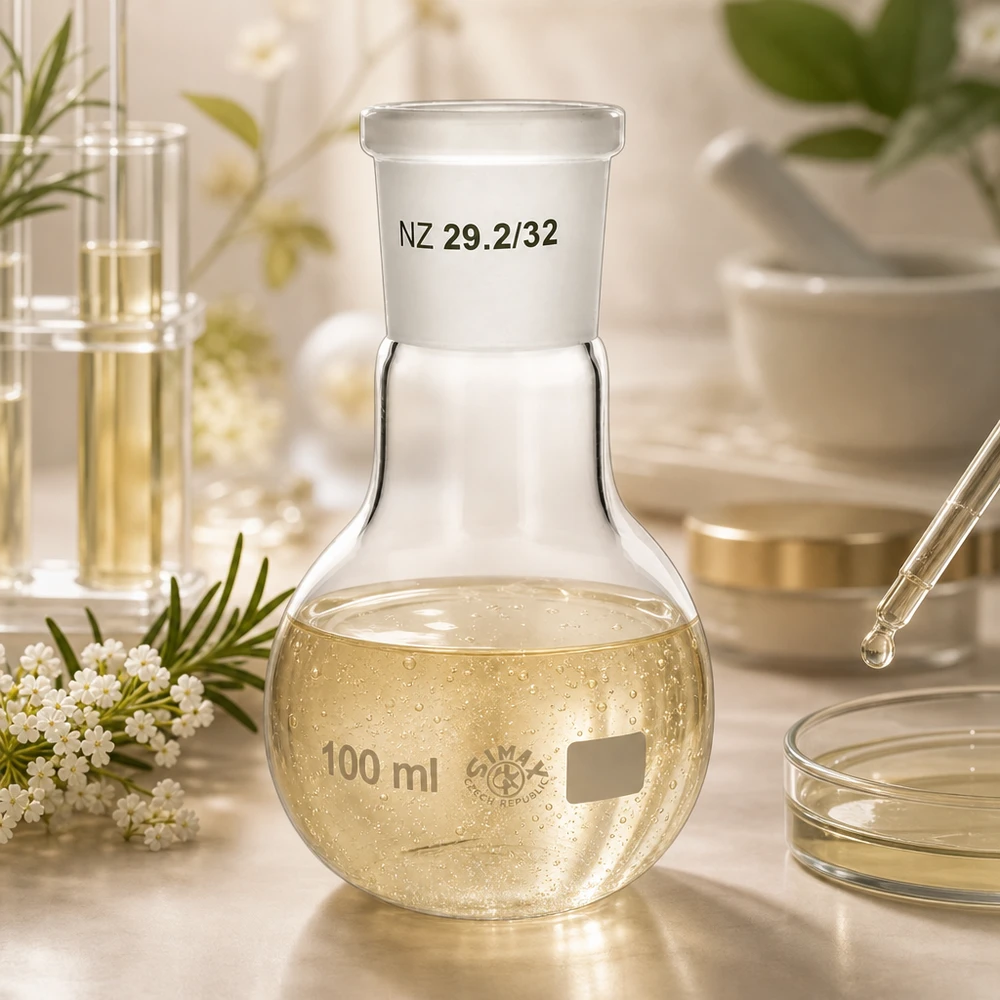 Platbodem kolf 100ml wijde hals borosilicaat met slijpstuk 29/32 Professionele 100 ml reactiekolf met schaalverdeling voor nauwkeurige volumebepaling