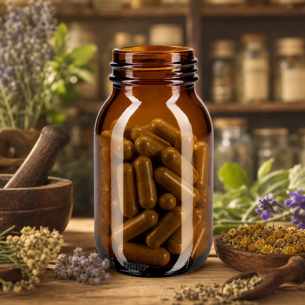 125ml fles amber glas 125 ml amberkleurige glazen fles met wijde hals voor het veilig bewaren van capsules en tabletten