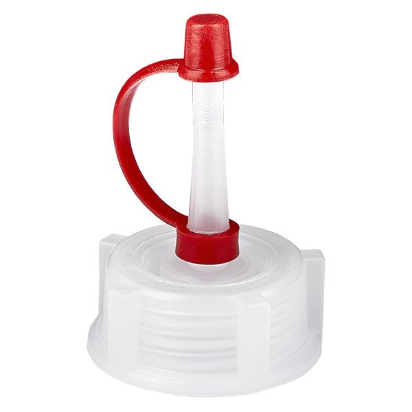 Druppelsluiting voor 250ml en 500ml laboratoriumfles met nauwe hals Druppelsluiting voor 250ml en 500ml laboratoriumfles met nauwe hals