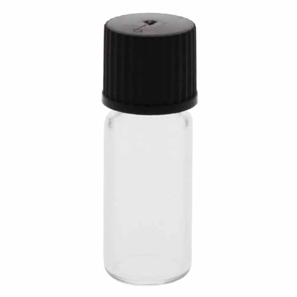Flessen met schroefdraad helder 1,5 - 2 ml, 11,6 x 32 mm incl. sluiting 136 zwart met binnenconus Flessen met schroefdraad helder 1,5 - 2 ml, 11,6 x 32 mm incl. sluiting 136 zwart met binnenconus