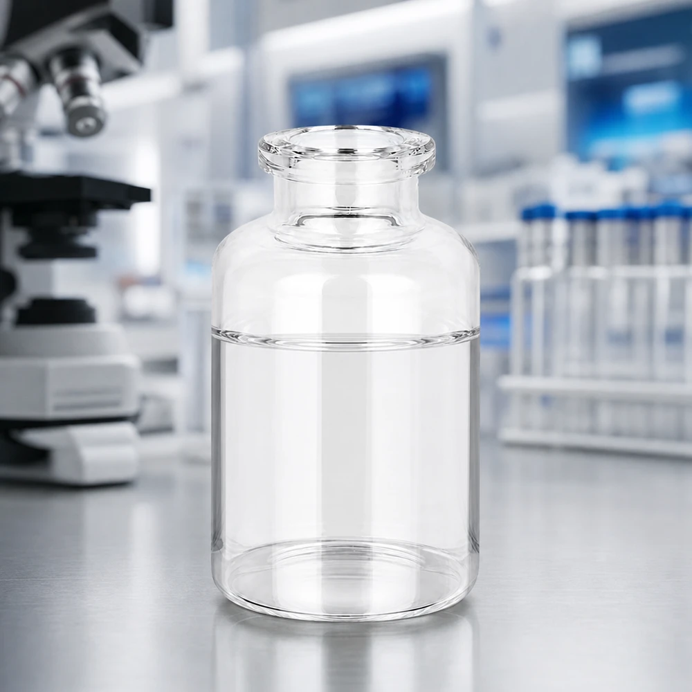 Injectiefles helder glas 20ml Zylindrische Klarglasflasche 20ml mit konischem Halsübergang für Injektionspräparate steril