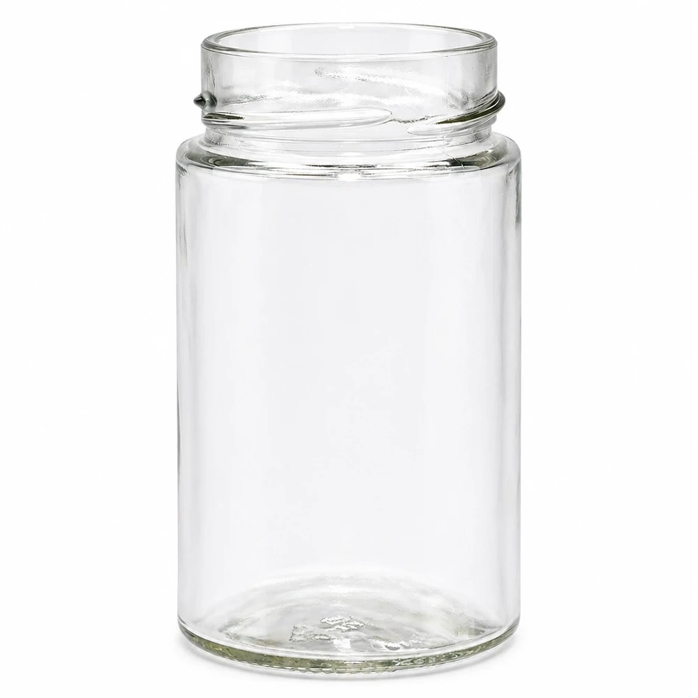 UNiTWIST Runda245 Ronde pot 245ml TO58deep Inmaakpot Schroefdop pot transparant leeg zonder deksel Glazen pot