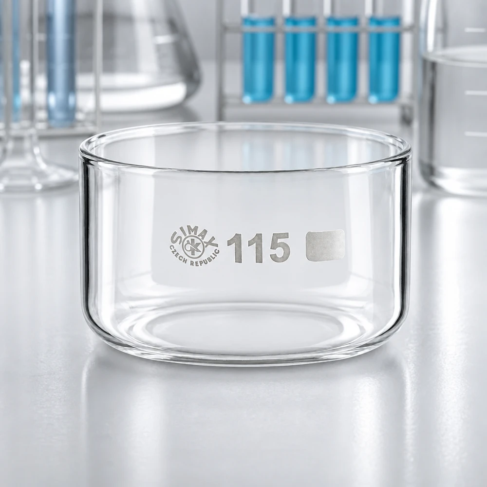 SIMAX glazen schaal, diameter 115 mm, inhoud 500 ml, voor kristallisatie, inverdamping en analyse