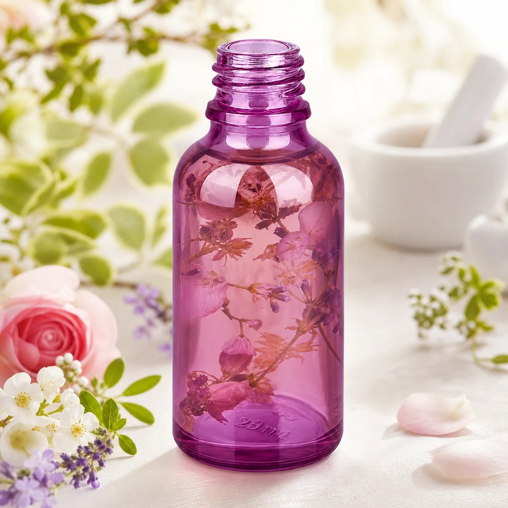 30ml apothekersfles PurpleLine UT18/30 UNiTWIST Handig PurpleLine 30ml violet glazen flesje voor zelfgemaakte tincturen en essences
