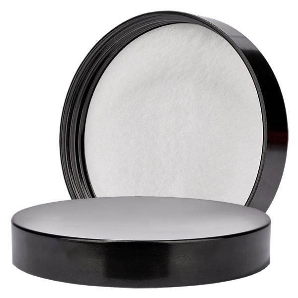 Deksel van zwart bakeliet voor 250 ml zalfpot 83mm/R3 Deksel van zwart bakeliet voor 250 ml zalfpot 83mm/R3