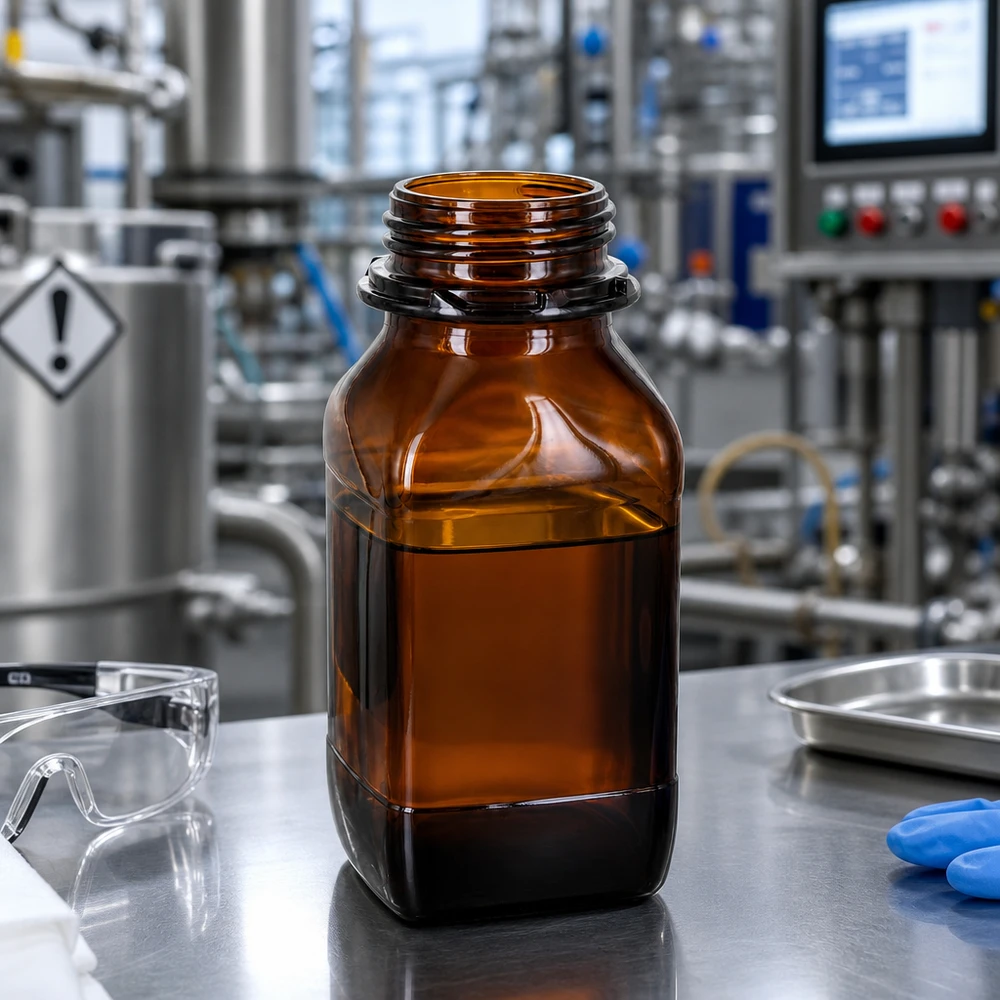 Voorraadfles van 500 ml van bruin glas – uw betrouwbare bescherming voor waardevolle stoffen Vierkante 500ml laboratoriumfles van amberkleurig glas met praktische schroefdraad voor een veilige sluiting