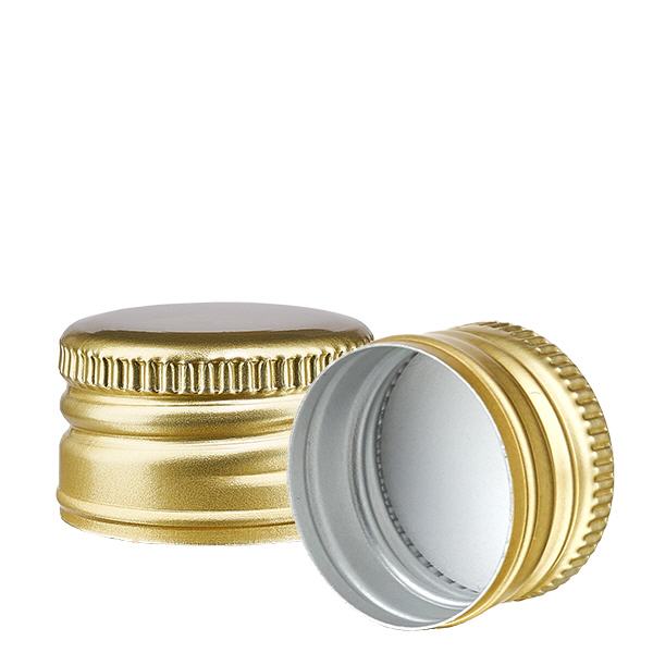 PP22 gouden aluminium kap zonder rolrand PP22 gouden aluminium kap zonder rolrand
