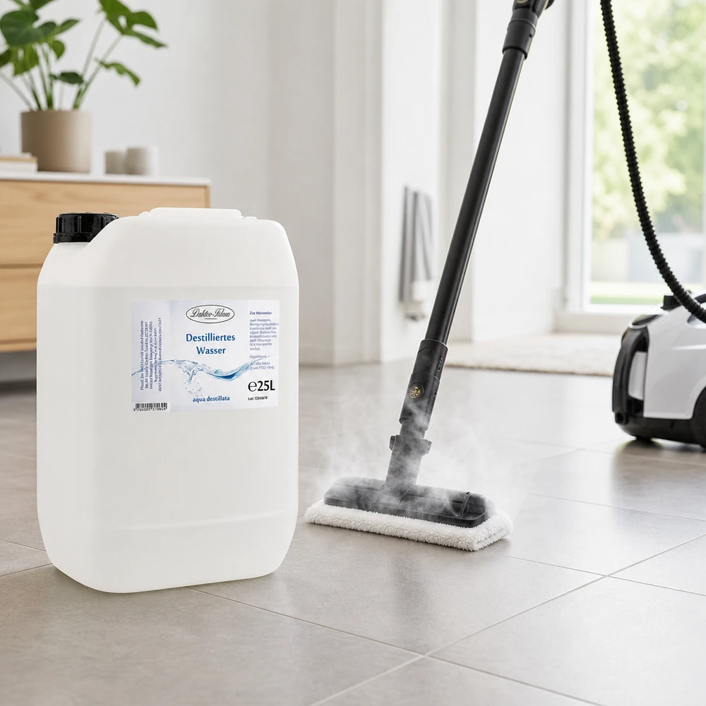 25 liter gedestilleerd water - Aqua dest in blanke premium jerrycan van Doktor Klaus 25 liter gedestilleerd water - Aqua dest in blanke premium jerrycan van Doktor Klaus