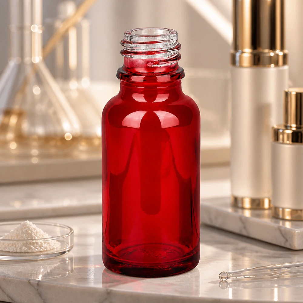 20ml flesje Apothekersfles RedLine UT18/20 UNiTWIST Robuuste 20ml RedLine UT18/20 UNiTWIST apothekersfles van dikwandig glas voor veilig bewaren