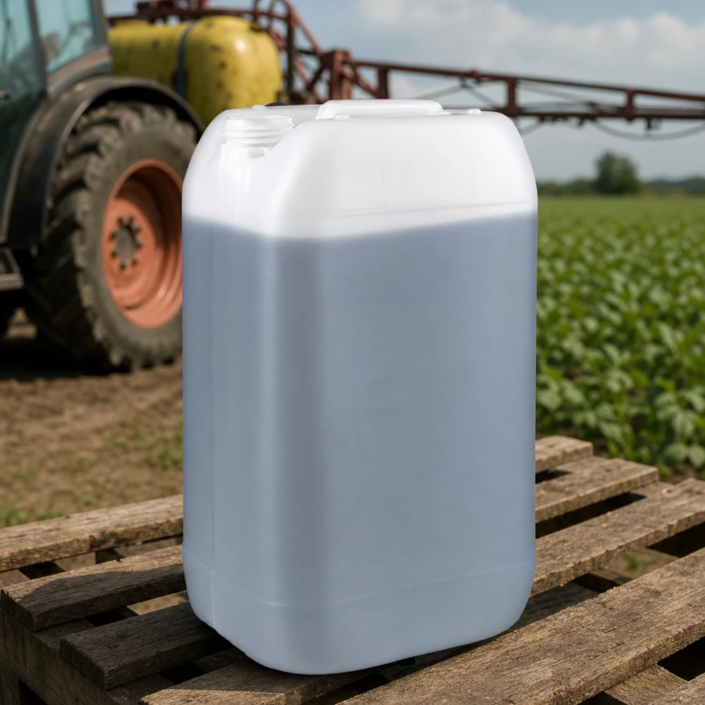 Stapelbare rechthoekige jerrycan van 15 liter zonder sluiting voor gewasbeschermingsmiddelen in de landbouw