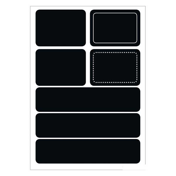 Schoolbord etiketten rechthoek (14 stickers)