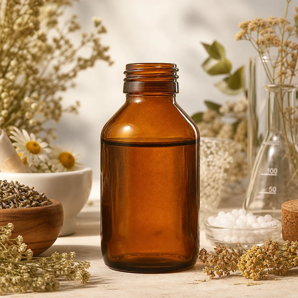 100ml Euro-medicijnfles bruin 100 ml apothekersfles van amberkleurig glas met PP28 schroefdraad voor lichtgevoelige stoffen